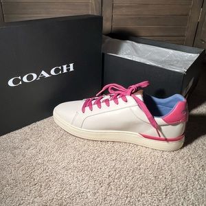 Coach Lowline Low Top Sneaker- Love print- Chalk/Confetti
